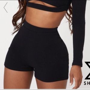 Shape Black High Waist Hotpants